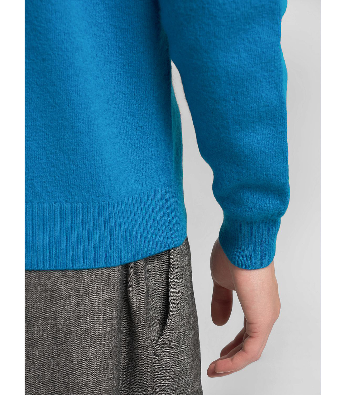 ブライトカラー ニットフーディー 詳細画像 ターコイズブルー 6